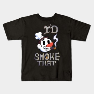 I'd Smoke That Grill BBQ Gift Shirt Kids T-Shirt